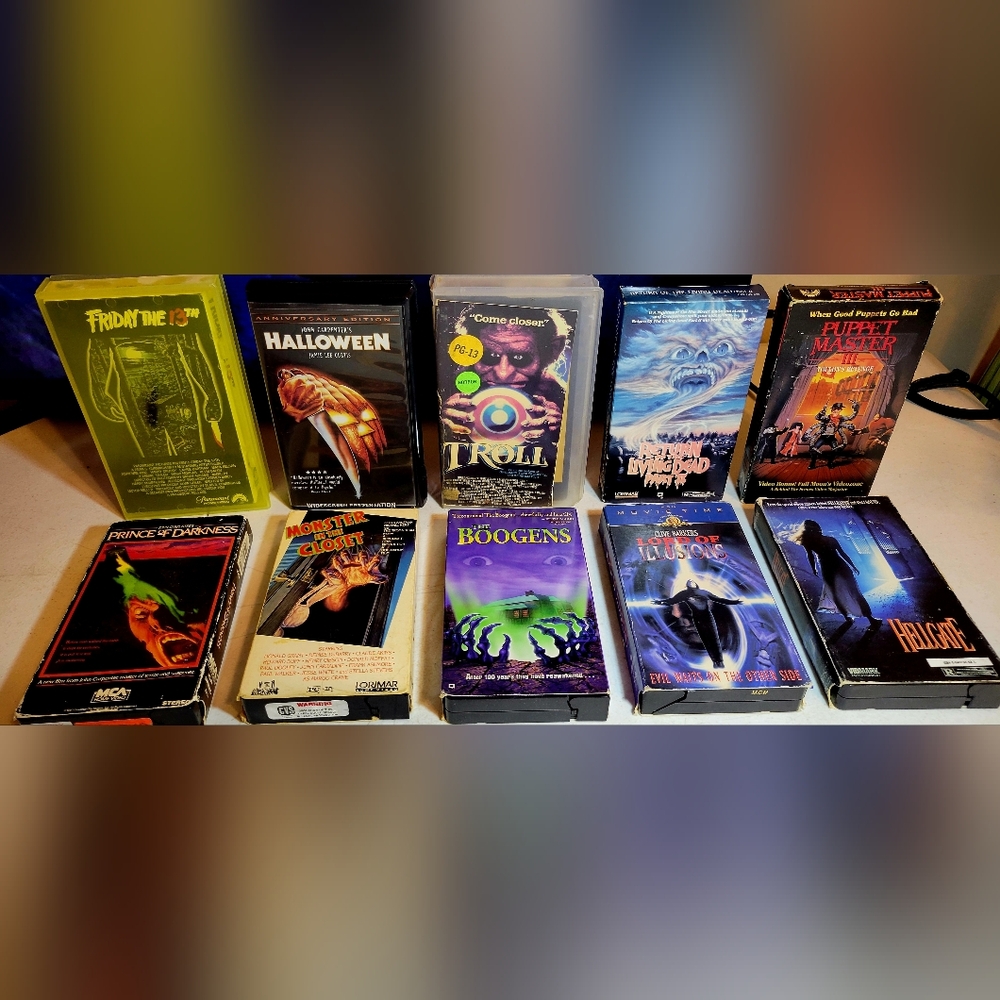 (SOLD)Horror Vhs Movie Lot | 10 Ct. | Friday The 23th | Halloween | Troll |